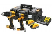 DeWALT DCK2050E2T Aku zestaw Combo 18V (2x1,7Ah Powerstack) Tstak