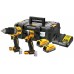 DeWALT DCK2050E2T Aku zestaw Combo 18V (2x1,7Ah Powerstack) Tstak