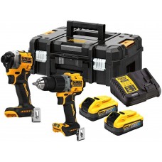 DeWALT DCK2050H2T Zestaw elektronarzędzi (DCD805+DCF850+DCB115+18V/5,0Ah PowerStack)Tstak