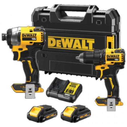 DeWALT DCK2062P2T Combo Zestaw (DCD709) + (DCF809) + (18V/2x 5.0Ah) + (DCB115) + Tstak