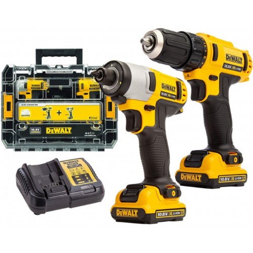 DeWALT DCK211D2T wkrętarka+zakrętarka (12V/2x2,0 Ah) Tstak