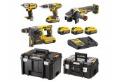 DeWALT DCK428P3T Zestaw narzędzi (DCD796+DCH273+DCG405+DCF894+3x 18V/5,0Ah) 2xTstak