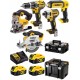 DeWALT DCK551P3T Zestaw Combo DCD796+DCF887+DCS391+DCS331+DCL050 (18V/3x5,0Ah)2xTstak