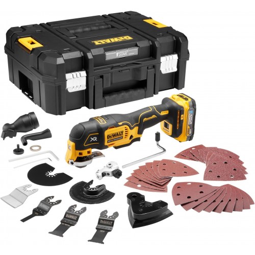 DeWALT DCS356E1T Narzędzie wielofunkcyjne 18V (1x1,7Ah Powerstack) Tstak