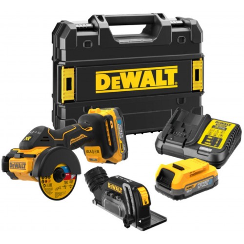 DeWALT DCS438E2T Aku pilarka tarczowa( 76 mm) 18V (2x1,7Ah Powerstack) Tstak