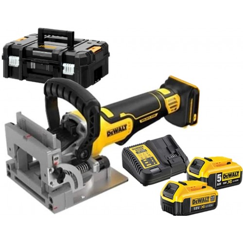 DeWALT DCW682P2 Frezarka Lamelownica XR 18 V, (2 x 5,0 Ah), Tstak