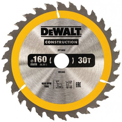 DeWALT DT1932 Tarcza tnąca 160 x 20 mm, 30 zębów