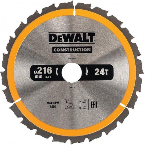 DeWALT DT1952 Tarcza do piły do cięcia drewna 216 x 30mm 24z widią