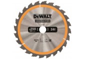 DeWALT DT1956-QZ Construction Tarcza do cięcia drewna 250 x 30 mm, 24 zęby