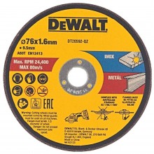DeWALT DT20592 Bonded Abrasive Cutting Wheels Fits DCS438 75x9,5 mm, 3 st.