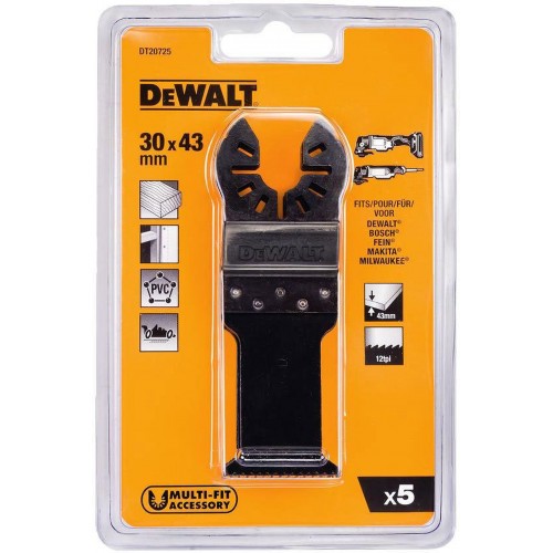 DeWALT DT20725 Brzeszczot do szybkiego cięcia drewna 30x43mm 5szt.