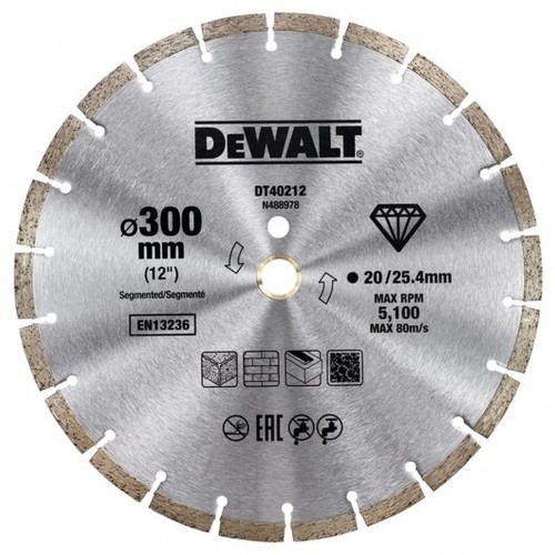 DeWALT DT40212 Tarcza diamentowa segmentowa 300 x 25,4 mm