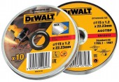 DeWALT DT42335TZ Zestaw tarcz tnących ze stali nierdzewnej, 115 x 22,2 x 1,2mm, 10 szt.