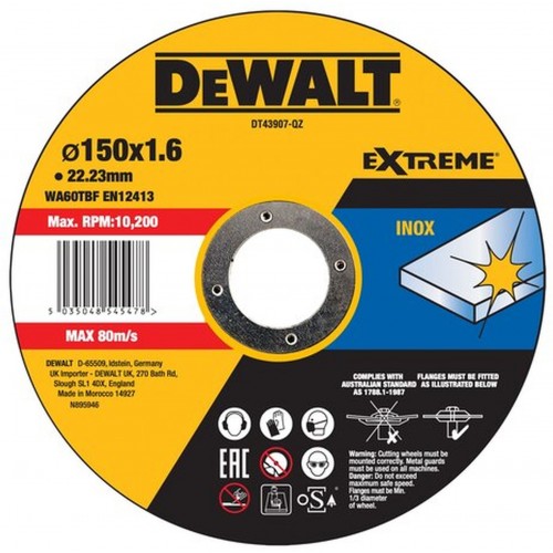 DeWALT DT43907 Stalowa tarcza tnąca, 150 x 1,6 x 22,2 mm