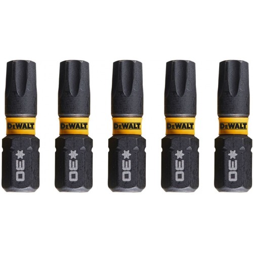 DeWALT DT7384T Końcówki wkrętarskie T30 x 25 mm - 5 szt. DeWALT DT7384T Końcówki wkrętarskie T30 x 25 mm - 5 szt.