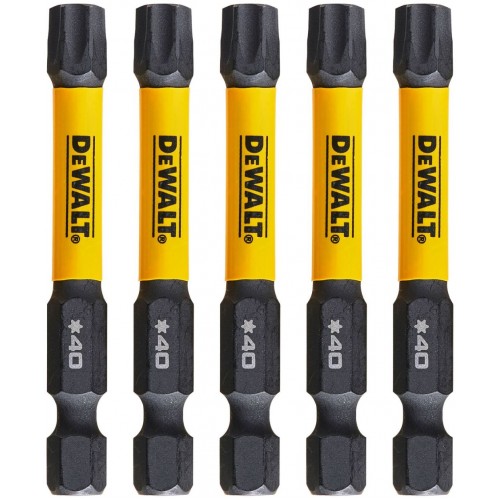 DeWALT DT7399T Końcówki wkrętarskie T40 57 mm, 5 szt. DeWALT DT7399T Końcówki wkrętarskie T40 57 mm, 5 szt.