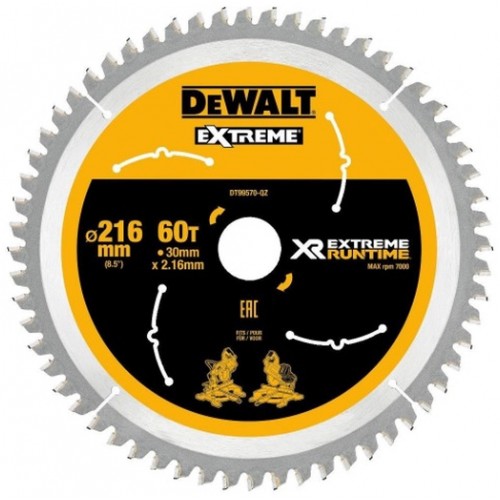 DeWALT DT99570 Tarcza pilarska do pilarki tarczowej 216 x 30mm 60T