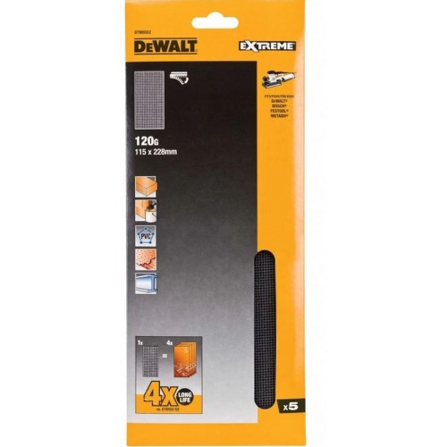 DeWALT DTM8552 Arkusz ścierny 115x228 mm K120, 5 szt.