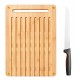 Fiskars Bambusowa deska do krojenia chleba i nóż do chleba 1057551