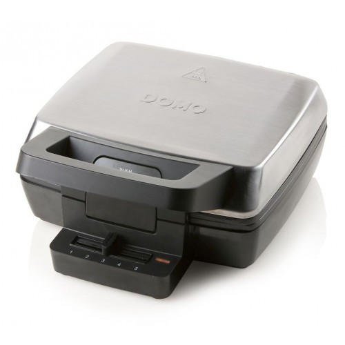 DOMO DO9148W Gofrownica ze stopką, czarny, stali szlachetnej