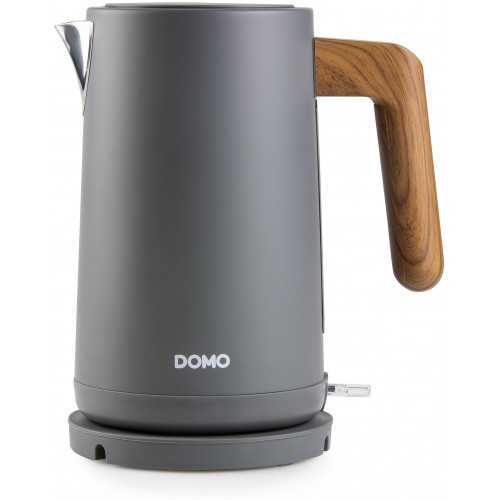 DOMO WOOD YOU Czajnik elektryczny 1,7 l, 2200 W, stal nierdzewna, szary DO9268WK