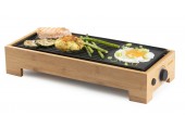 DOMO Bamboo Style Elektryczny grill stołowy Plancha (36x14cm/1000W) DO9270G