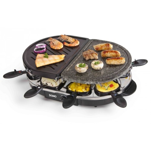 DOMO Raclette grill z naturalnego kamienia i metalu DO9059G