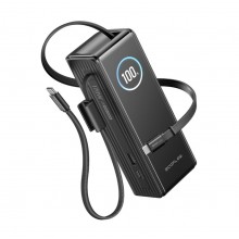 EcoFlow RAPID Powerbank (25 000 mAh, 170 W) 2×100 W wbudowany kabel USB-C – czarna