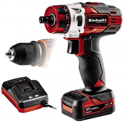 Einhell Te-CD 12/1 X-Li (1x2, 0Ah) Wiertarko-wkrętarka akumulatorowa (12V/1x2,0Ah) 451359
