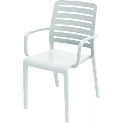 EVOLUTIF CHARLOTTE Country Krzesło ogrodowe z podłokietnikami, biały 17200307
