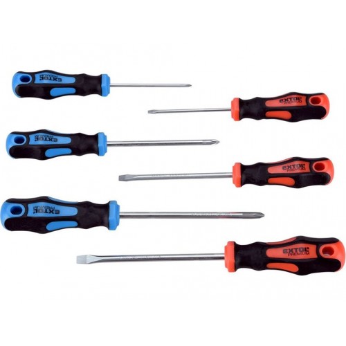 EXTOL PREMIUM Zestaw śrubokrętów 6szt, CrV 8819256 EXTOL PREMIUM Zestaw śrubokrętów 6szt, CrV 8819256
