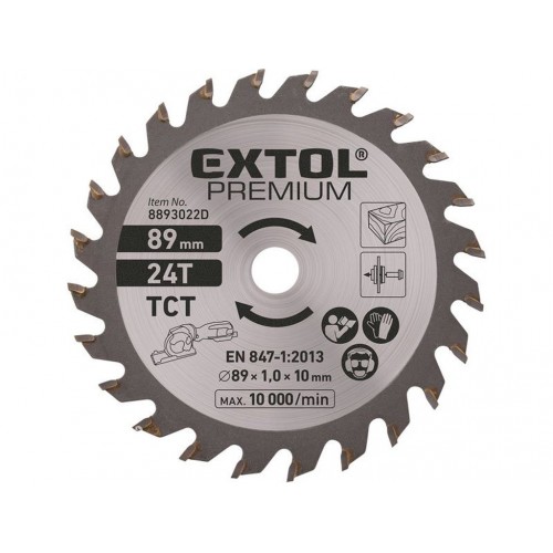 EXTOL PREMIUM Tarcza widiowa 89 x 2,0 x 10 mm, 24T 8893022D