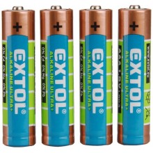 EXTOL Energy Baterie alkaliczne AAA, EXTOL ENERGY ULTRA + 1,5V, 4szt - 42010