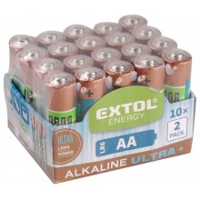 EXTOL Energy Baterie alkaliczne Ultra + AA 1,5V, 20ks - 42013