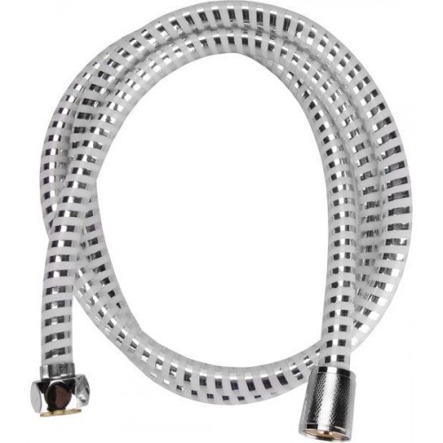 VIKING Wąż prysznicowy, biało-chromowy 150 cm PVC 630227 VIKING Wąż prysznicowy, biało-chromowy 150 cm PVC 630227