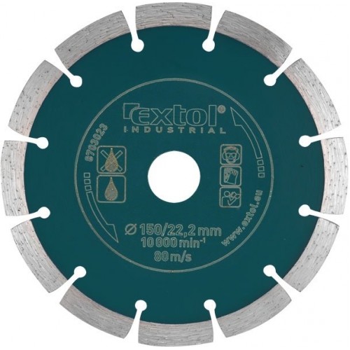 EXTOL INDUSTRIAL Tarcza diamentowa segmentowa do cięcia na sucho GRAB CUT 115x22,2mm, 8703