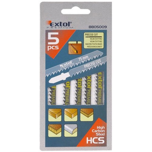 EXTOL PREMIUM Brzeszczoty do wyrzynarki, uchwyt: BOSCH, 5szt 8805009 EXTOL PREMIUM Brzeszczoty do wyrzynarki, uchwyt: BOSCH, 5szt 8805009