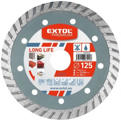 EXTOL PREMIUM Tarcza dysk diamentowy do ciecia 150x22,2mm - TURBO 108953