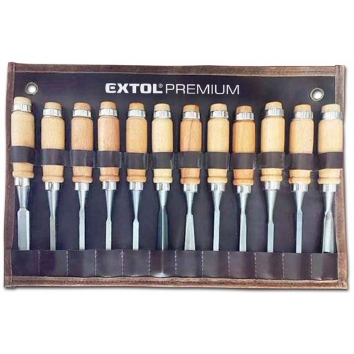 EXTOL PREMIUM zestaw dłut stolarskich 12 szt. 8812405