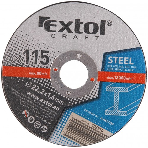 EXTOL CRAFT tarcza do metalu 115x1,6x22,2mm 5 szt. 106910