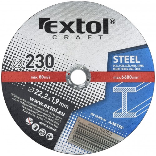 EXTOL CRAFT tarcza do metalu 230x1,9x22,2mm 5szt 106950