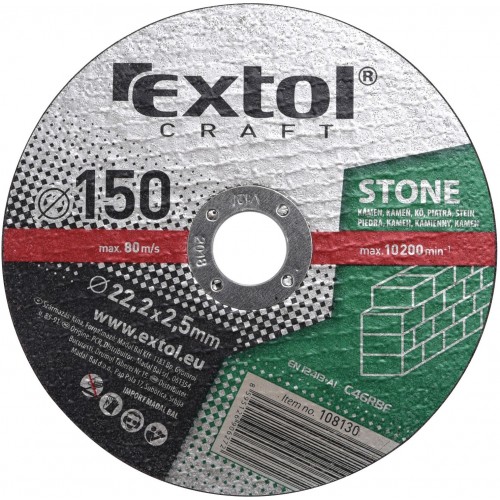 EXTOL CRAFT Zestaw tarcz do ciecia kamienia 150x2,5x22,2mm, 5szt 108130 EXTOL CRAFT Zestaw tarcz do ciecia kamienia 150x2,5x22,2mm, 5szt 108130