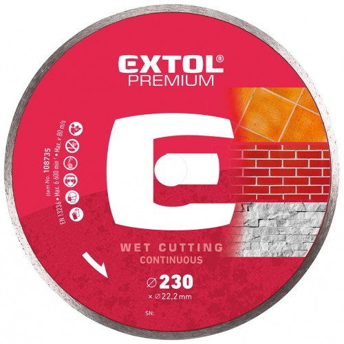 EXTOL PREMIUM tarcza diamentowa 150x22,2mm SEGMENTOWA - cięcie na sucho 108713