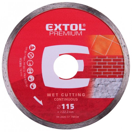 EXTOL PREMIUM Tarcza diamentowa 115x22,2mm 108731