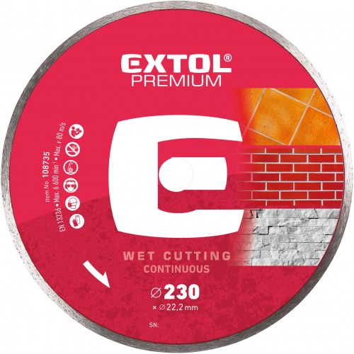 EXTOL PREMIUM tarcza diamentowa 125x22,2mm 108732