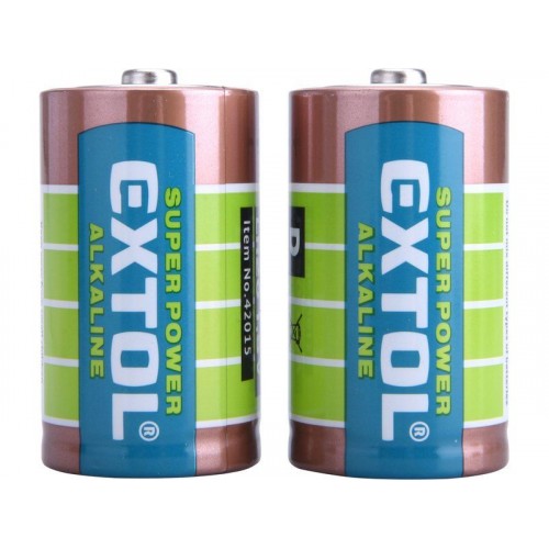 EXTOL Energy Baterie alkaliczne 1,5V D (LR20), 2szt - 42015