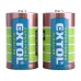 EXTOL Energy Baterie alkaliczne 1,5V D (LR20), 2szt - 42015