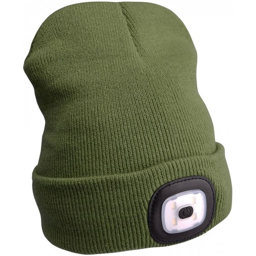 EXTOL LIGHT Czapka z oświetleniem LED 4x45lm,USB, zielona, uniwersalny rozmiar 43191