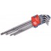 EXTOL PREMIUM Zestaw kluczy TORX przedłużoneL-klucze, 9szt, 8819412