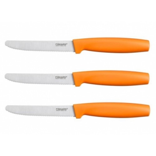 FISKARS Functional Form Zestaw noży ząbkowanych 3 szt, pomarańczowy 1014278